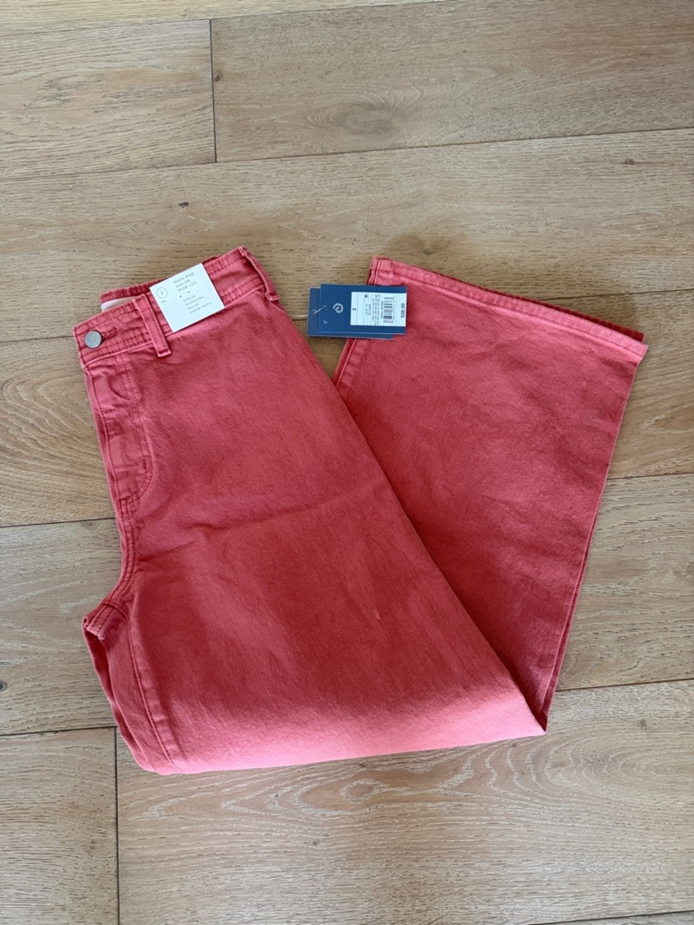 Universal Thread Wide Leg Jeans in Coral Red